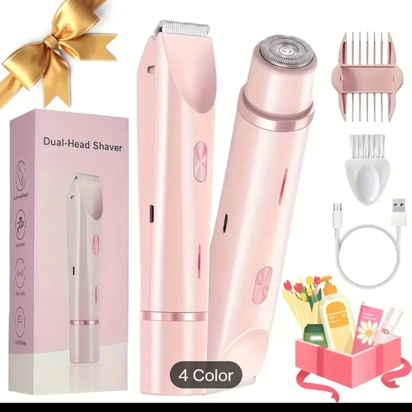Pink Dual-Head Electric Hair Trimmer - Picture 2 of 11